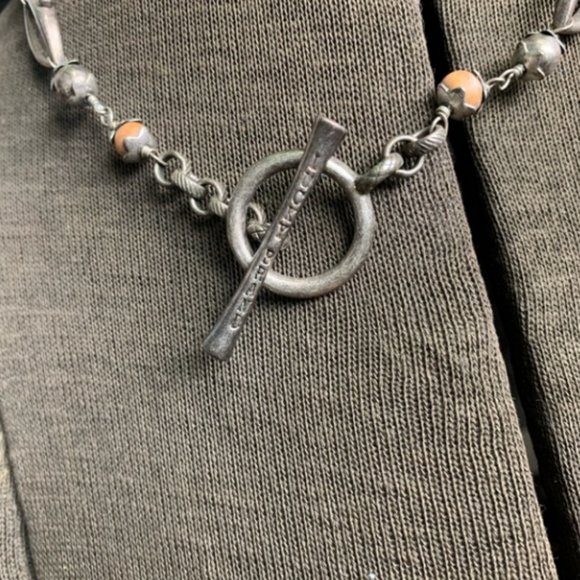 Lucky Brand cross and charms beaded necklace - Picture 7 of 8